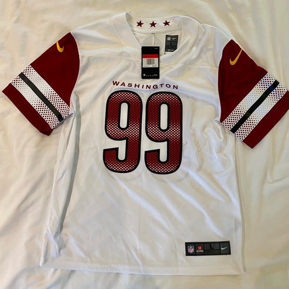 Nike Other - Nike NFLPA Washington Commanders Men's White and Burgundy Jersey